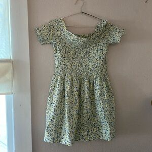 H&M floral off the shoulder mini dress size L